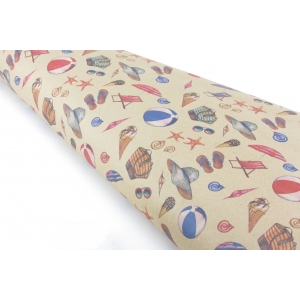 Бумага упаковочная крафтовая «Купальный сезон»